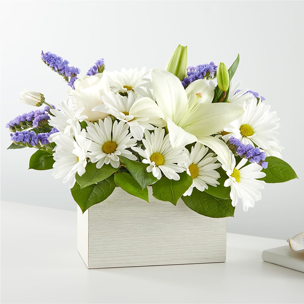 Beyond Blue Box Bouquet – Ambrosia Flowers, Castle Rock CO