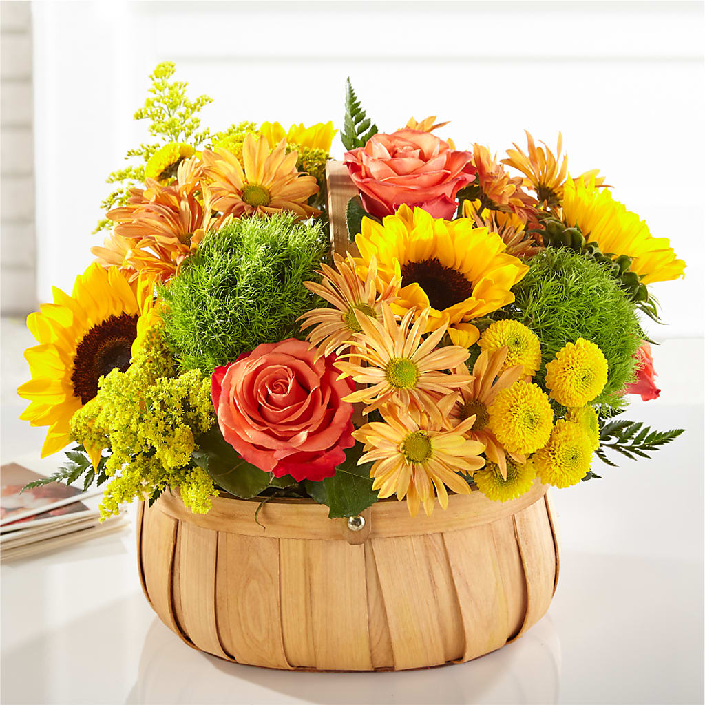 Harvest Sunflower Basket – Ambrosia Flowers, Castle Rock CO
