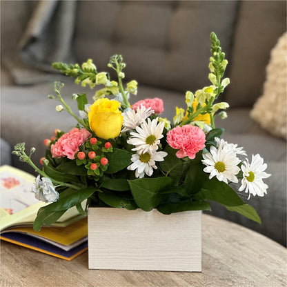 Sun Salutation Box Bouquet –  Ambrosia Flowers, Castle Rock CO