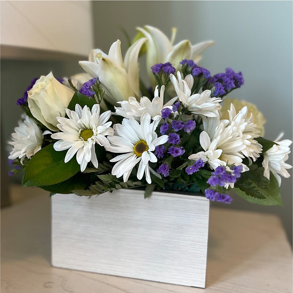Beyond Blue Box Bouquet –  Ambrosia Flowers, Castle Rock CO