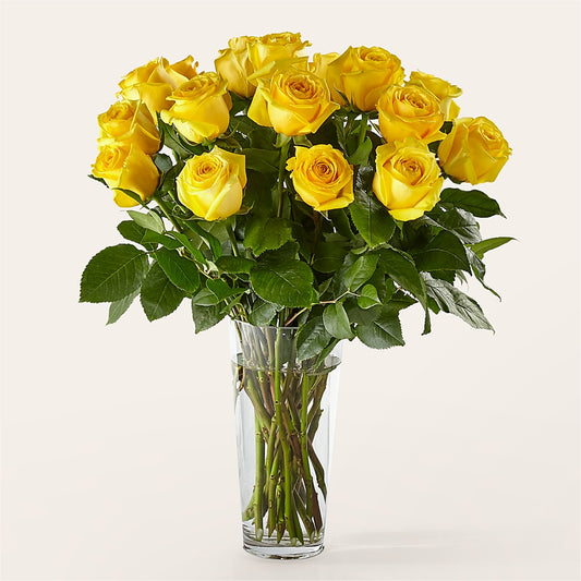 Long Stem Yellow Rose Bouquet –  Ambrosia Flowers, Castle Rock CO