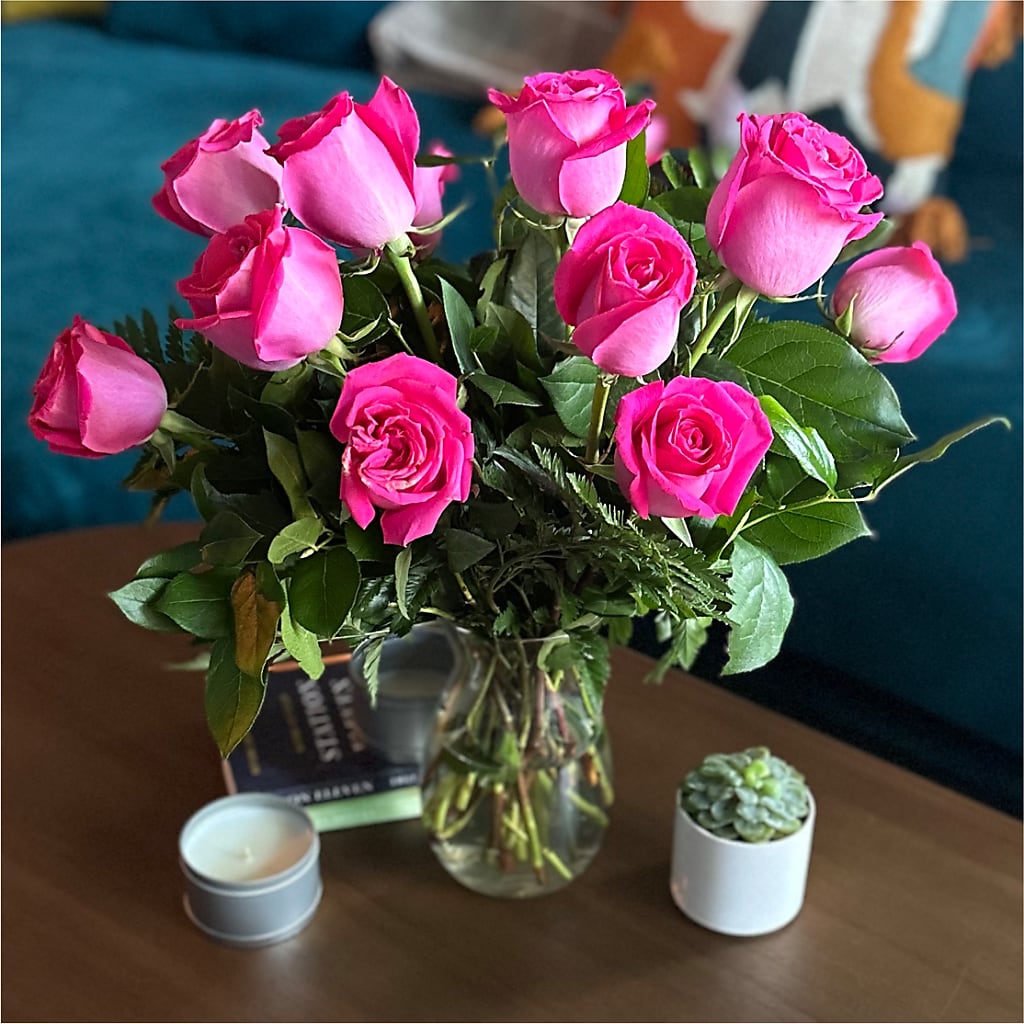 Long Stem Pink Rose Bouquet –  Ambrosia Flowers, Castle Rock CO