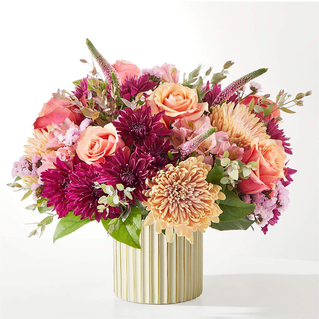 Berry Cobbler Bouquet with Ivory Vase –  Ambrosia Flowers, Castle Rock CO