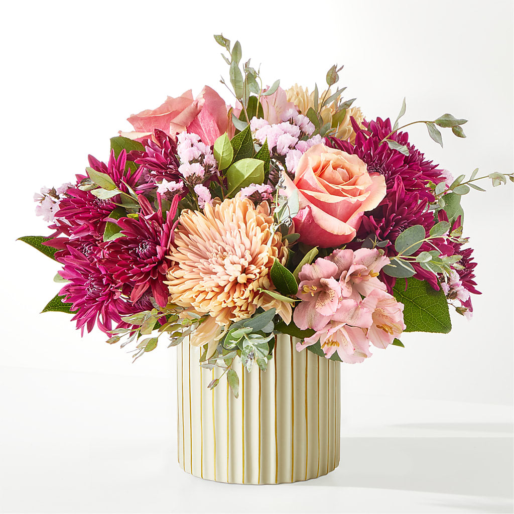 Berry Cobbler Bouquet with Ivory Vase –  Ambrosia Flowers, Castle Rock CO