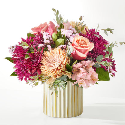 Berry Cobbler Bouquet with Ivory Vase –  Ambrosia Flowers, Castle Rock CO