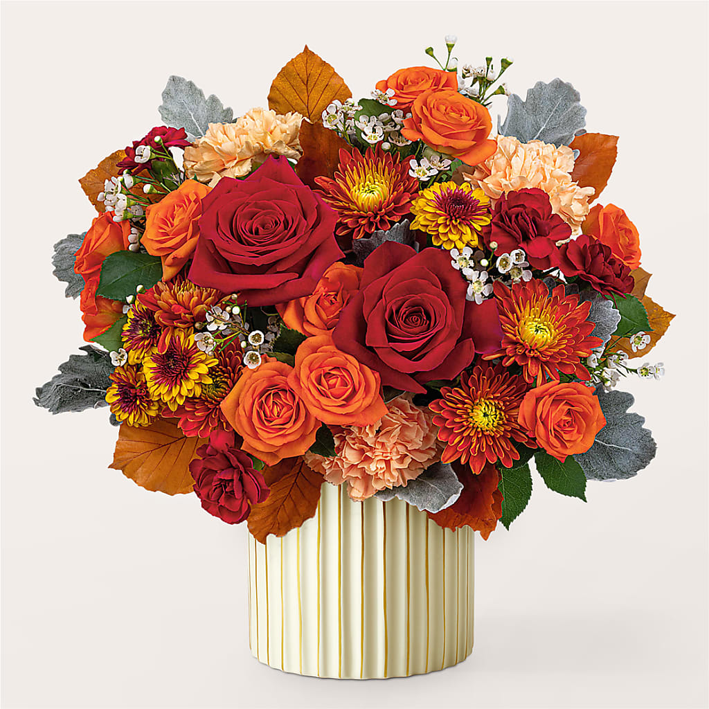 Merlot Bouquet with Ivory Vase –  Ambrosia Flowers, Castle Rock CO