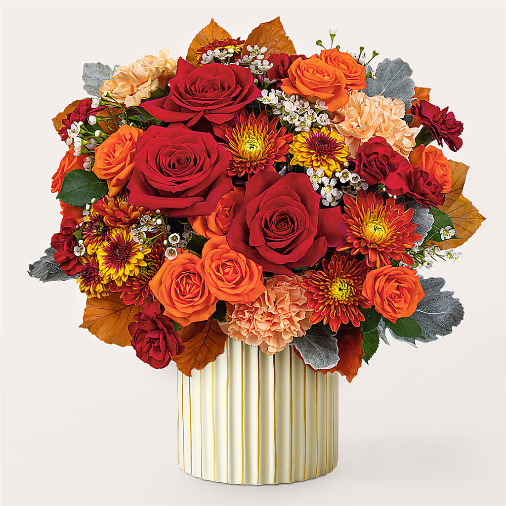 Merlot Bouquet with Ivory Vase –  Ambrosia Flowers, Castle Rock CO