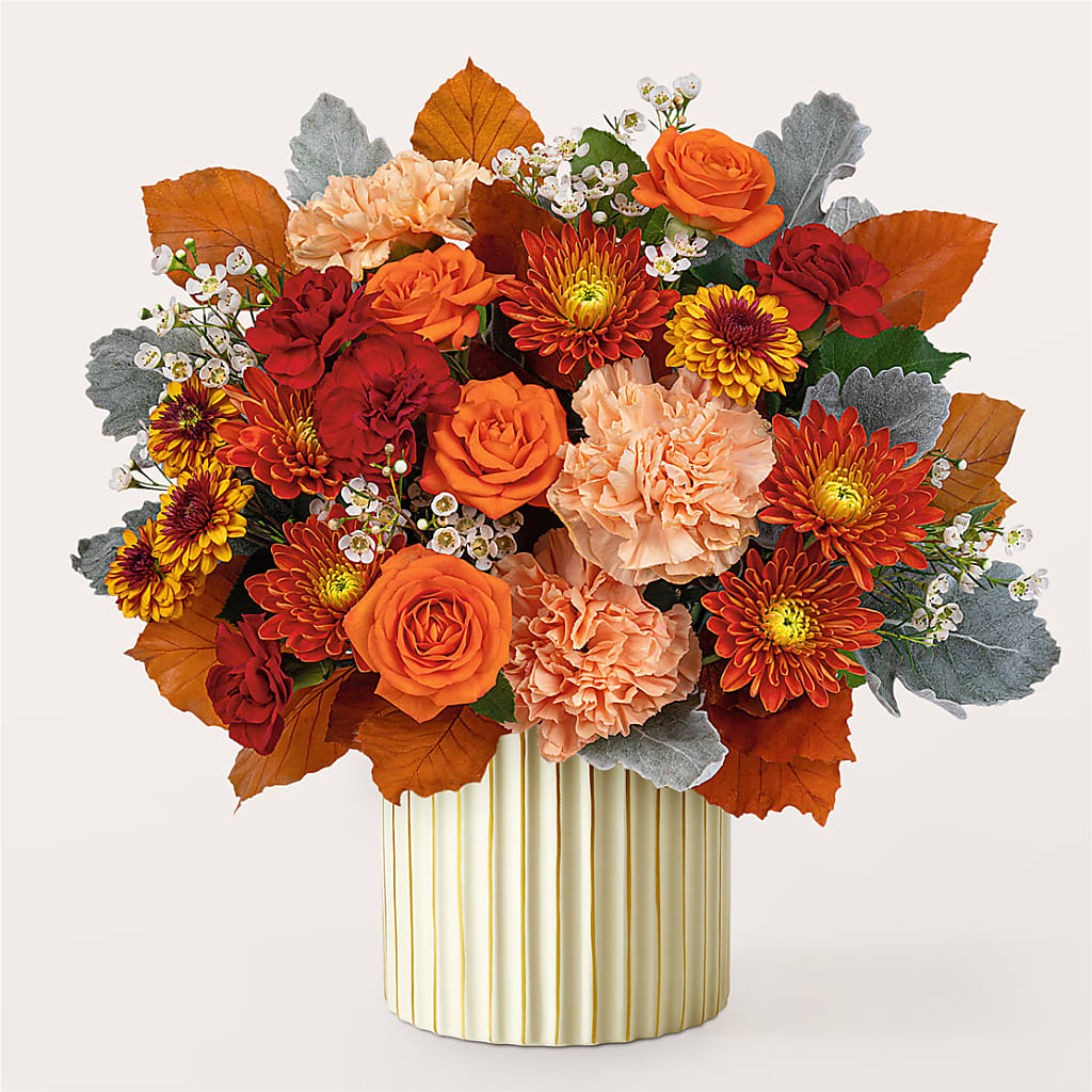 Merlot Bouquet with Ivory Vase –  Ambrosia Flowers, Castle Rock CO