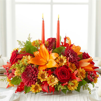 Autumn's Embrace Centerpiece –  Ambrosia Flowers, Castle Rock CO