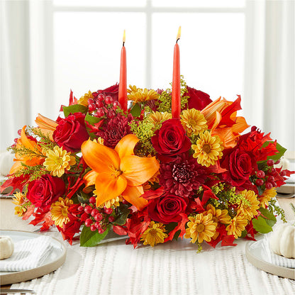 Autumn's Embrace Centerpiece –  Ambrosia Flowers, Castle Rock CO