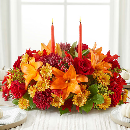Autumn's Embrace Centerpiece –  Ambrosia Flowers, Castle Rock CO