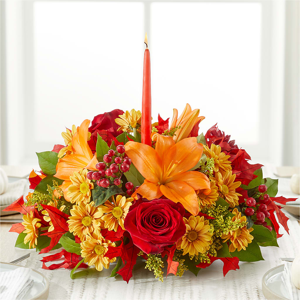 Autumn's Embrace Centerpiece –  Ambrosia Flowers, Castle Rock CO