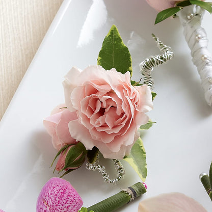 Pink Spray Rose Boutonniere –  Ambrosia Flowers, Castle Rock CO